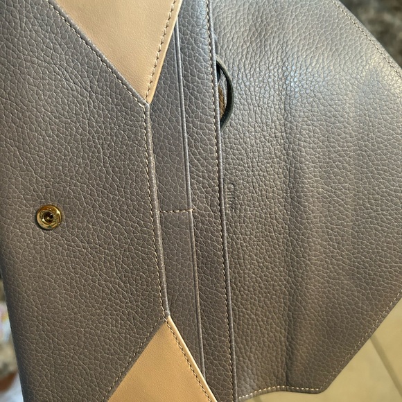 Chloé Two-fer Envelope Tri color Long Wallet with Chloe Mirror - Picture 8 of 10